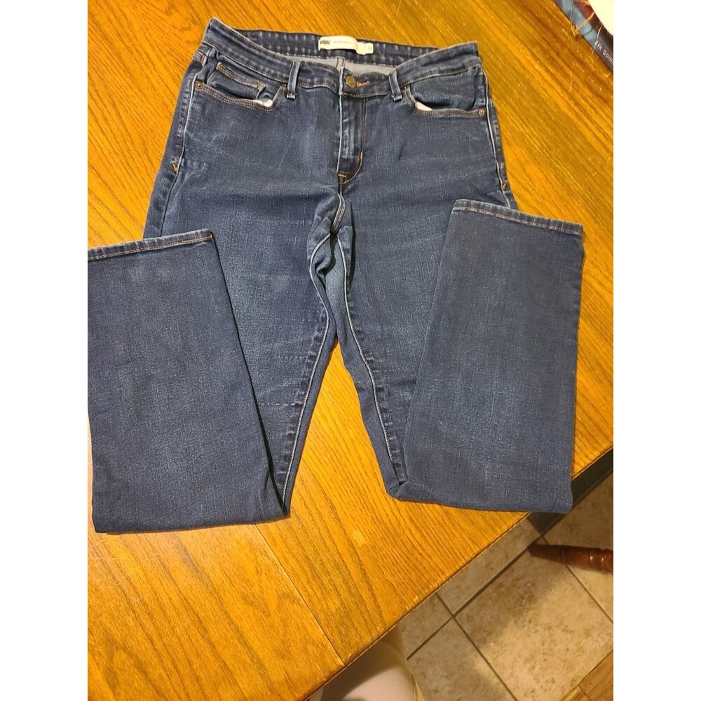 Levi Strauss Womens Mid Rise Skinny Jeans Size 12 Blue Denim Cotton Stretch